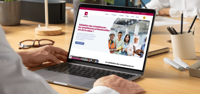 Image du nouveau site web de la validation des compétences